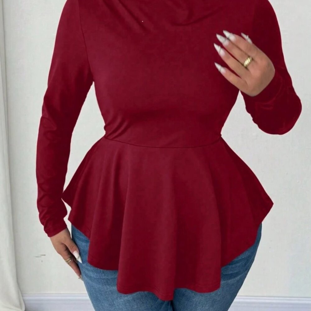 Shein Plus Long Sleeve A-Line Top